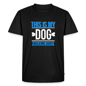 Chemise de chien C’est mon chien Chemise de promenade Gift Tee - T-shirt Premium bio Homme - noir - Devant - Nico (187cm)