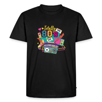 Like Totally 80's Retro Vintage 1980's Party Gift - Men's Premium Organic T-Shirt - black - Front - Nico (187cm)
