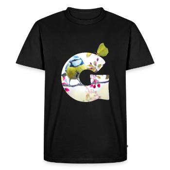 spring bird butterfly g - Men's Premium Organic T-Shirt - black - Front - Nico (187cm)