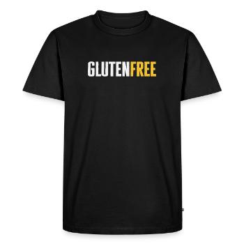 Sans gluten - Maladie cœliaque Sans gluten - T-shirt Premium bio Homme - noir - Devant - Nico (187cm)