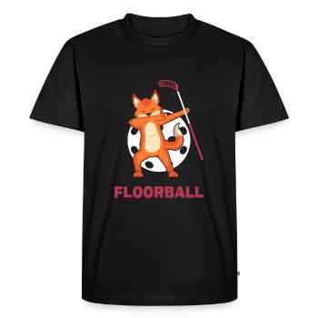floorball floorball floorball tactiques bandy - T-shirt Premium bio Homme - noir - Devant - Nico (187cm)