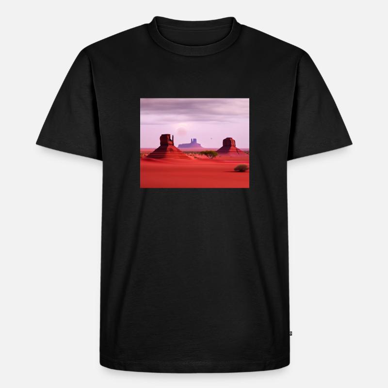 Monument Valley - Männer Premium Bio T-Shirt - Schwarz
