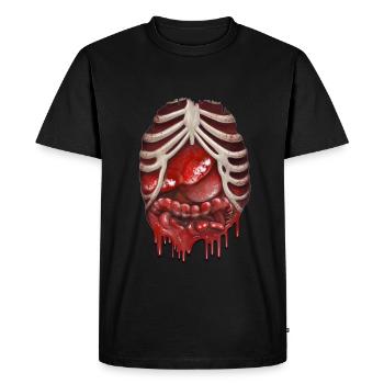 Zombie Splatter - Männer Premium Bio T-Shirt - Schwarz - Vorne - Nico (187cm)
