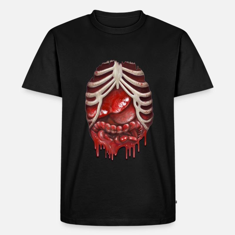 Zombie Splatter - Männer Premium Bio T-Shirt - Schwarz