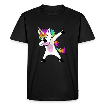 Dabbing Unicorn Dabbendes Unicorn Dab Gift Idea - Men's Premium Organic T-Shirt - black - Front - Nico (187cm)