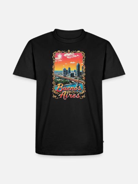 Buenos Aires Skyline – Argentine Cityscape - Men's Premium Organic T-Shirt - black