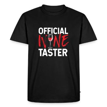 Amateur de vin Goûteur officiel de vin Idée cadeau d’anniversaire - T-shirt Premium bio Homme - noir - Devant - Nico (187cm)
