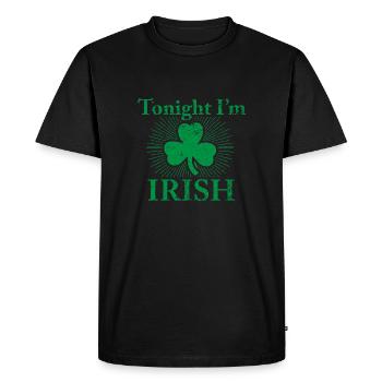 Idée de cadeau irlandais pour le jour de la Saint Patrick - T-shirt Premium bio Homme - noir - Devant - Nico (187cm)
