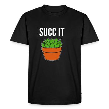 Succumbs gardener poison - Men's Premium Organic T-Shirt - black - Front - Nico (187cm)
