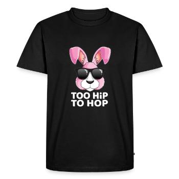 Lapin de Pâques lapin lapin Dents de lapin Pâques - T-shirt Premium bio Homme - noir - Devant - Nico (187cm)