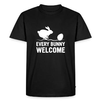 Every Welcome Easter Day Egg Hunt Animal Lover - Men's Premium Organic T-Shirt - black - Front - Nico (187cm)