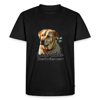 Labrador Retriever on Shirt’s - Vêtements et accès - T-shirt Premium bio Homme - noir - Devant - Nico (187cm)