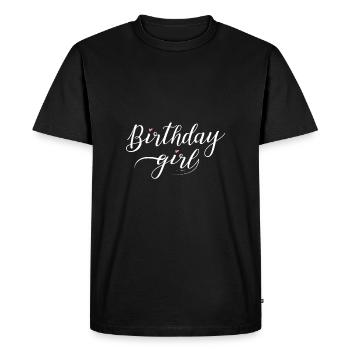 Anniversaire fille fille fille cadeau d'anniversaire - T-shirt Premium bio Homme - noir - Devant - Nico (187cm)