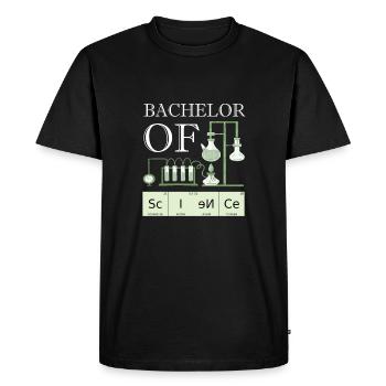 Licence de science universitaire diplômée - T-shirt Premium bio Homme - noir - Devant - Nico (187cm)