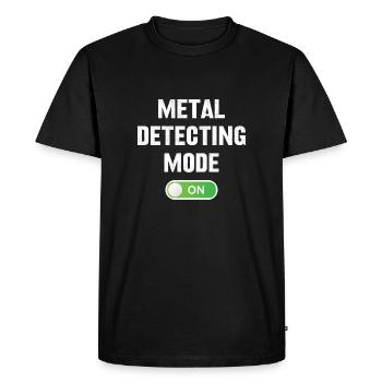 Metal Detecting Mode On Funny Mens Treasure - Men's Premium Organic T-Shirt - black - Front - Nico (187cm)