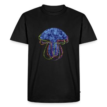 Champignon - T-shirt Premium bio Homme - noir - Devant - Nico (187cm)