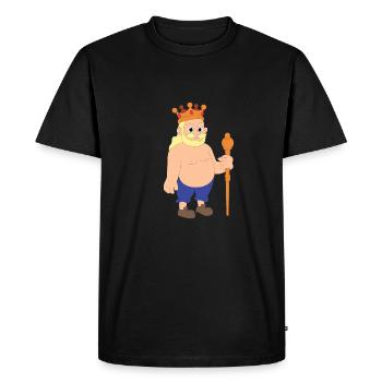 Les nouvelles robes de l’empereur - T-shirt Premium bio Homme - noir - Devant - Nico (187cm)