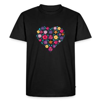 Fleuriste Bouquet de Fleurs Arrangement Profession Cadeau - T-shirt Premium bio Homme - noir - Devant - Nico (187cm)