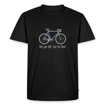 Ride your Bike - Männer Premium Bio T-Shirt - Schwarz - Vorne - Nico (187cm)
