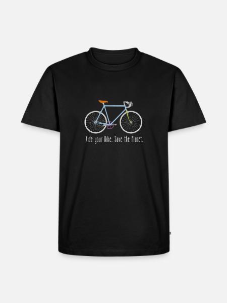 Ride your Bike - Männer Premium Bio T-Shirt - Schwarz