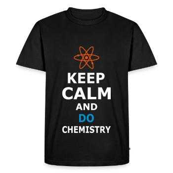KEEP CALM AND DO CHEMISTRY - Men's Premium Organic T-Shirt - black - Front - Nico (187cm)