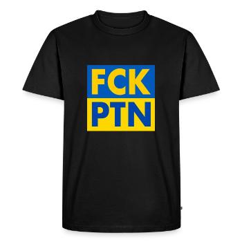 Fck ptn - T-shirt Premium bio Homme - noir - Devant - Nico (187cm)