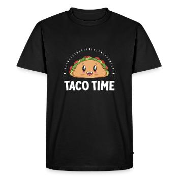 Taco Time Funny Womens Fitness Gym Workout - T-shirt Premium bio Homme - noir - Devant - Nico (187cm)