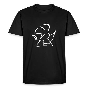 Knight Cartoon Fantasy Monster Logo Dessin - T-shirt Premium bio Homme - noir - Devant - Nico (187cm)