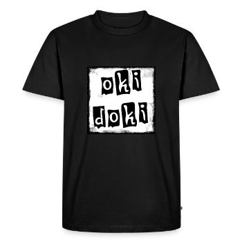 okidoki - Men's Premium Organic T-Shirt - black - Front - Nico (187cm)