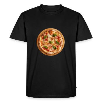 margherita nourriture pizza pizzeria manger - T-shirt Premium bio Homme - noir - Devant - Nico (187cm)