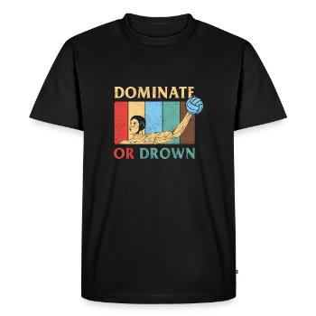 Retro Water Polo Vintage Sports Lover Cadeau - T-shirt Premium bio Homme - noir - Devant - Nico (187cm)