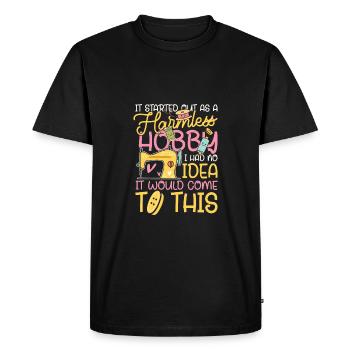 Passe-temps inoffensif - T-shirt Premium bio Homme - noir - Devant - Nico (187cm)