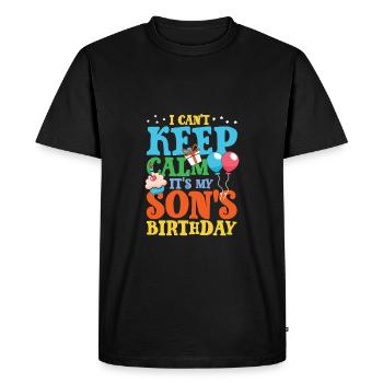 Anniversaire Fils - T-shirt Premium bio Homme - noir - Devant - Nico (187cm)