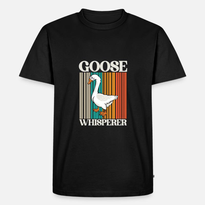 Gänseflüsterer - Männer Premium Bio T-Shirt - Schwarz