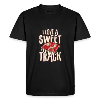 Piste douce - T-shirt Premium bio Homme - noir - Devant - Nico (187cm)