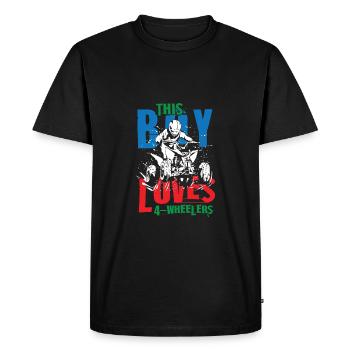 4 amateurs de vélo - T-shirt Premium bio Homme - noir - Devant - Nico (187cm)