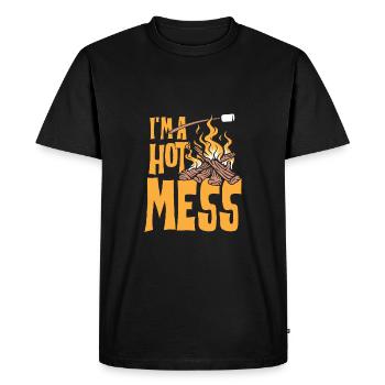 Désordre chaud - T-shirt Premium bio Homme - noir - Devant - Nico (187cm)