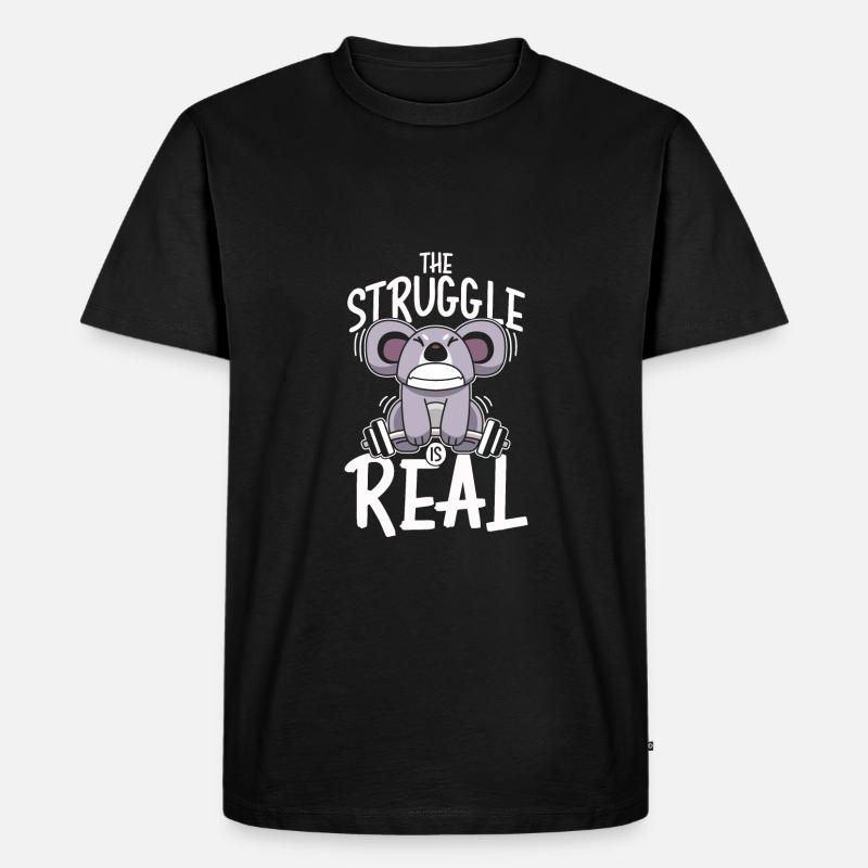 Der Kampf ist echt - Männer Premium Bio T-Shirt - Schwarz