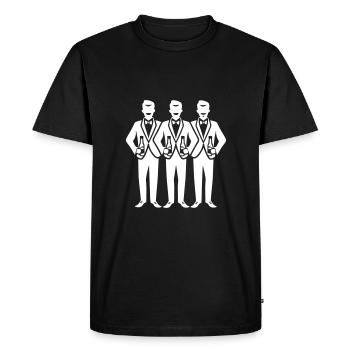 Bachelor Party Crew Group - Men's Premium Organic T-Shirt - black - Front - Nico (187cm)