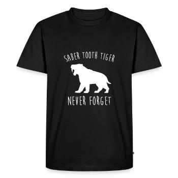 Sabre-toothed tiger - Men's Premium Organic T-Shirt - black - Front - Nico (187cm)