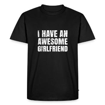 J'ai une petite amie géniale Le petit ami de la Saint-Valentin - T-shirt Premium bio Homme - noir - Devant - Nico (187cm)
