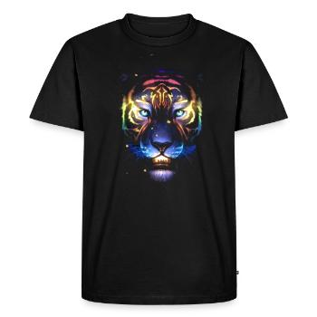 Phosphorescent tiger creative art Enzo volo - Men's Premium Organic T-Shirt - black - Front - Nico (187cm)