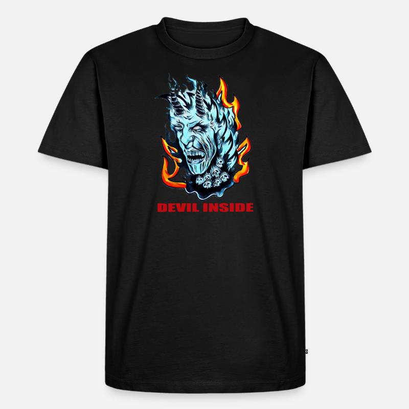 DEVIL - Männer Premium Bio T-Shirt - Schwarz