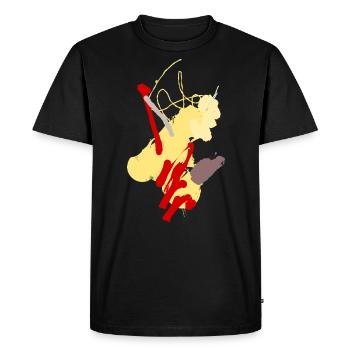 Abstract color spot - Men's Premium Organic T-Shirt - black - Front - Nico (187cm)