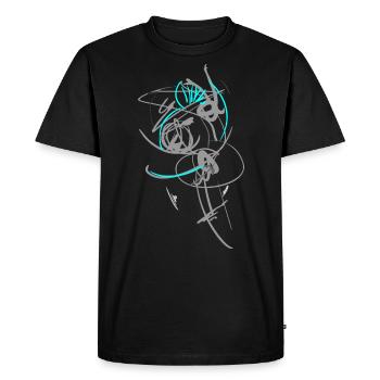 Wicca Abstract - Men's Premium Organic T-Shirt - black - Front - Nico (187cm)
