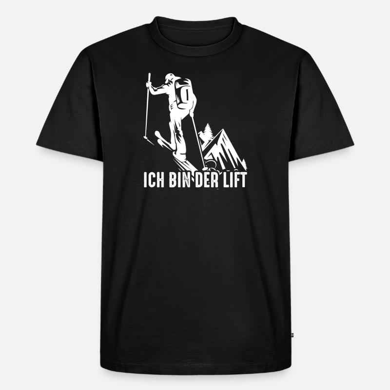 Ich bin der Lift - Männer Premium Bio T-Shirt - Schwarz