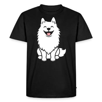 Samoyède - T-shirt Premium bio Homme - noir - Devant - Nico (187cm)
