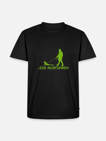 exe ausführen - Männer Premium Bio T-Shirt - Schwarz