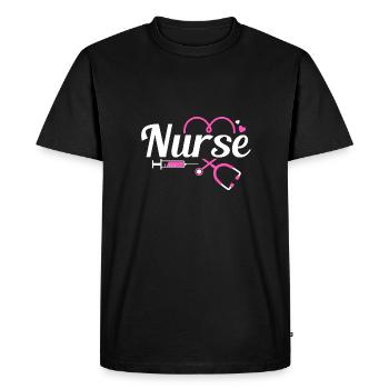 Nurse Nursing Nurse - Men's Premium Organic T-Shirt - black - Front - Nico (187cm)