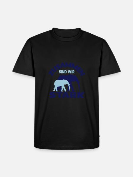 Zusammen sind wir stark - Männer Premium Bio T-Shirt - Schwarz